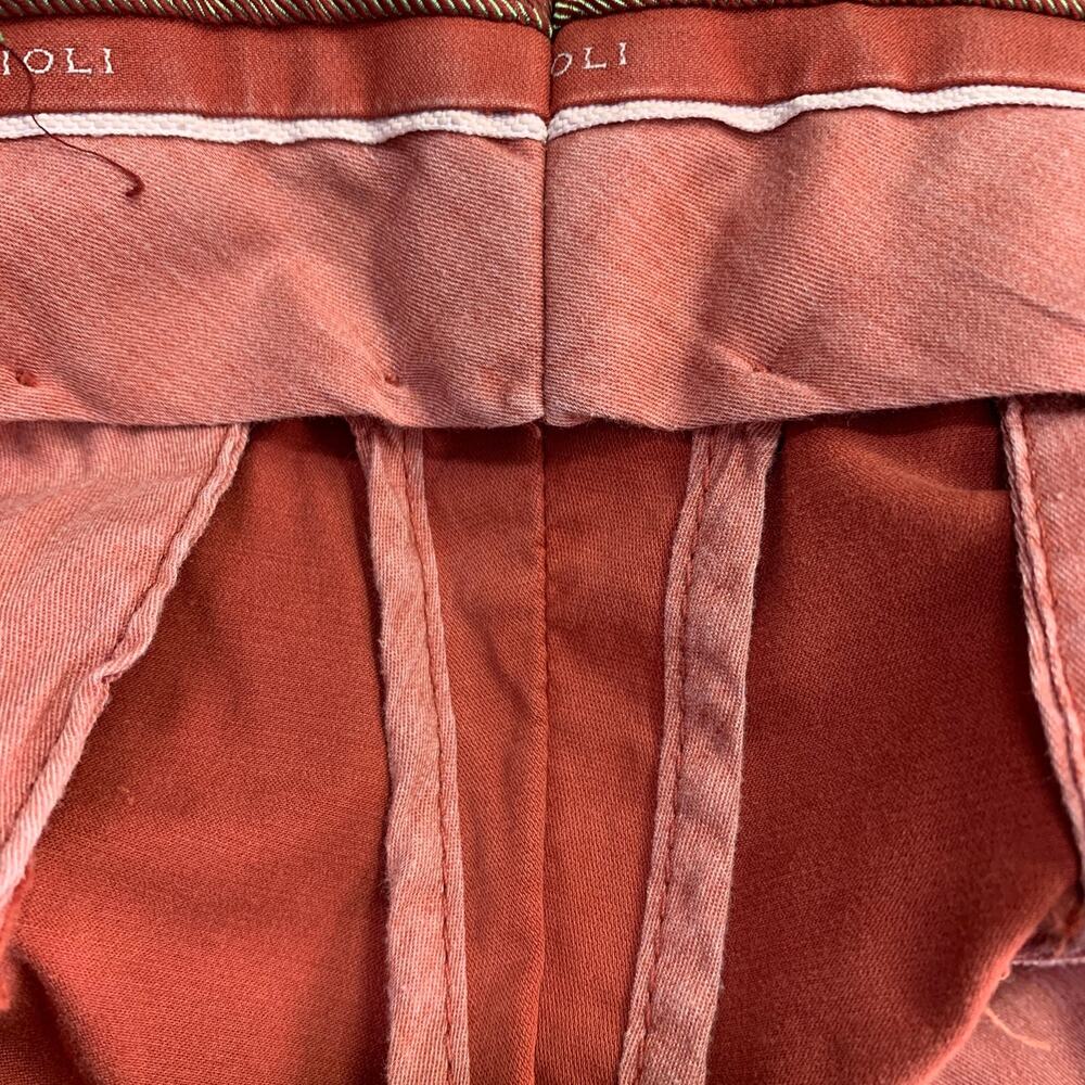 BOGLIOLI Size 30 Orange Rust Cotton Blend Flat Front Casual Pants - Picture 7 of 7